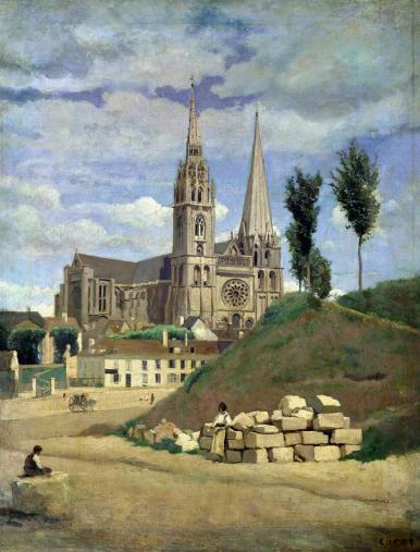 Corot - Cathédrale de Chartres (1830)